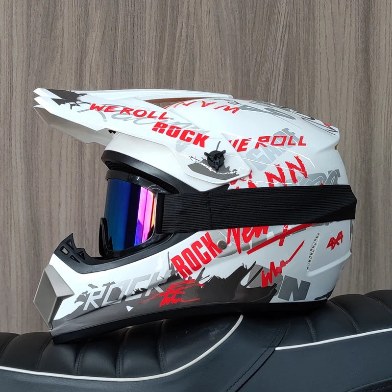Off Road Motorcycle Helmet DOT Certified Motocross Dirt Bike Helmet ATV MX Downhill Racing Full Face Helmet Casco Moto Capacete