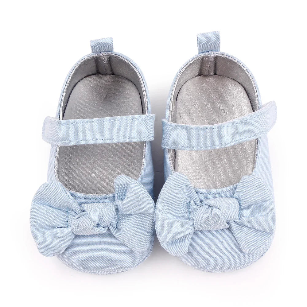 Baby Girl Princess Shoes Soft PU Classical Bowknot Beautiful and Cute for Newborn Girl Spring and Summer Prewalking 2023 Fashion