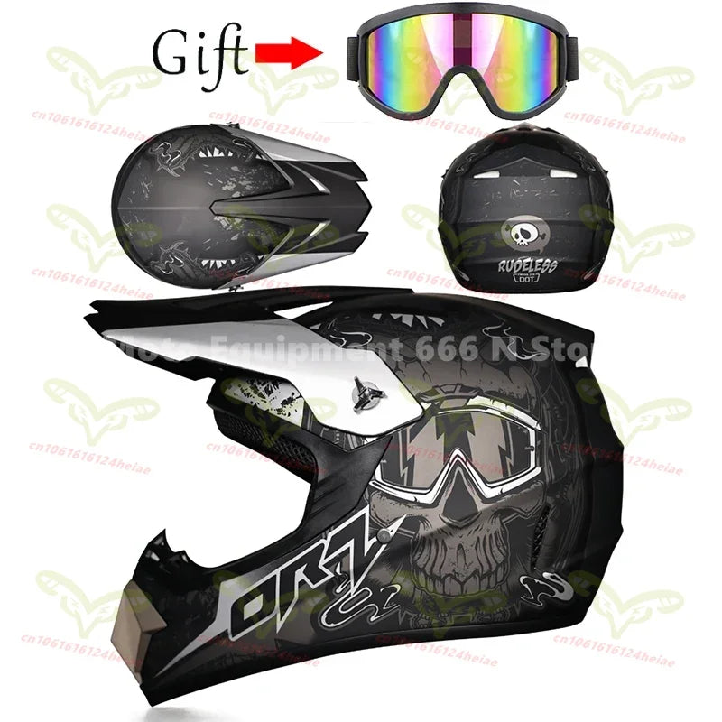 Men's and Women's Off-road Motorcycle Helmet Kart Rally Bike Motocross Helmet Cool Personality Four Seasons cascos para moto