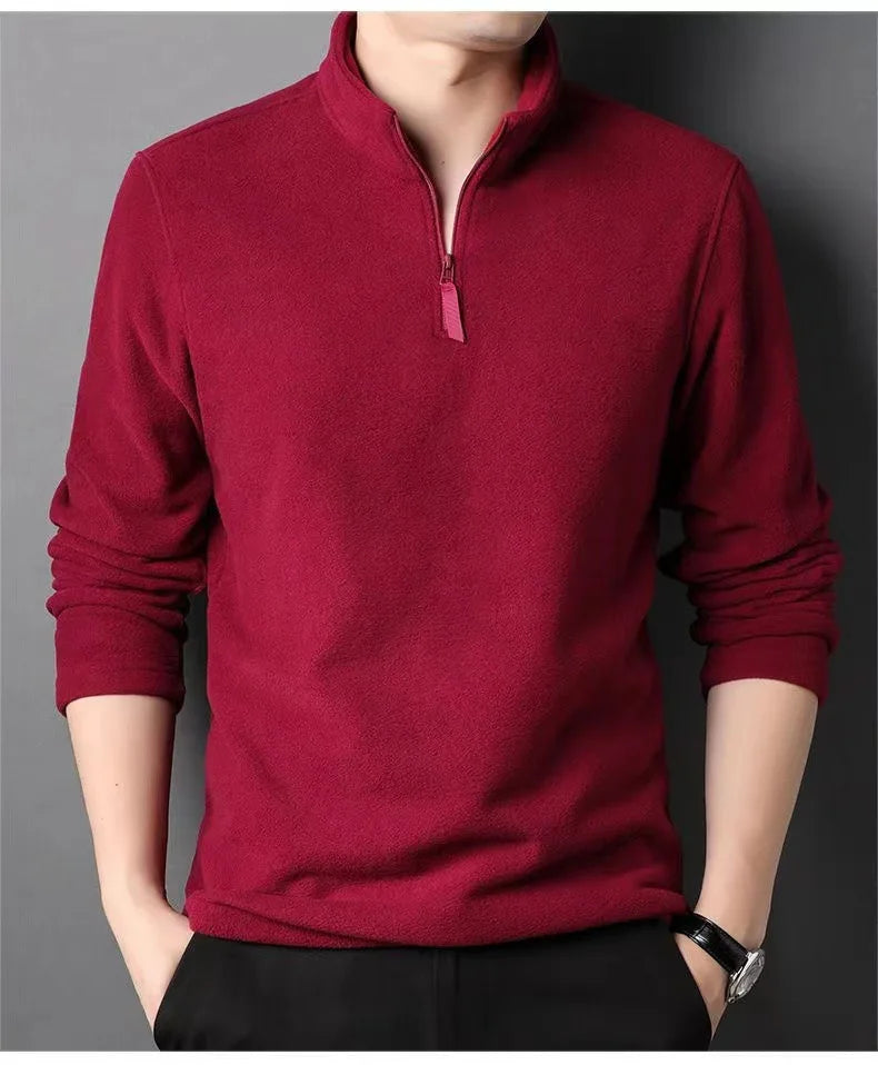 Men's Half-Zip Fleece Pullover Sweatshirt