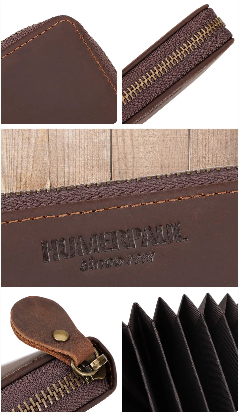 RFID Blocking Bank/ID/Credit Card Holder Cowhide Business Multi Card Slot Wallet for Men Small Male Storage Money Purse