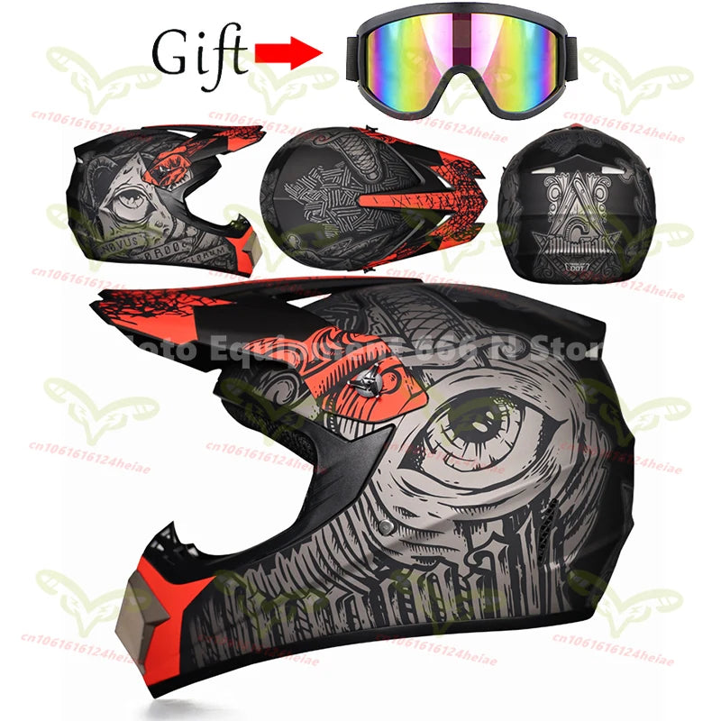 Men's and Women's Off-road Motorcycle Helmet Kart Rally Bike Motocross Helmet Cool Personality Four Seasons cascos para moto