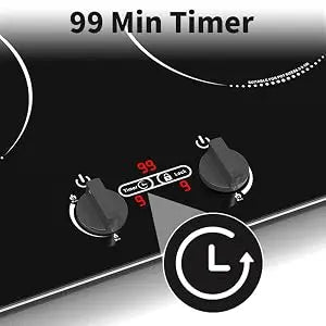 Induction Cooktop 4000W Countertop burners with Knob Control