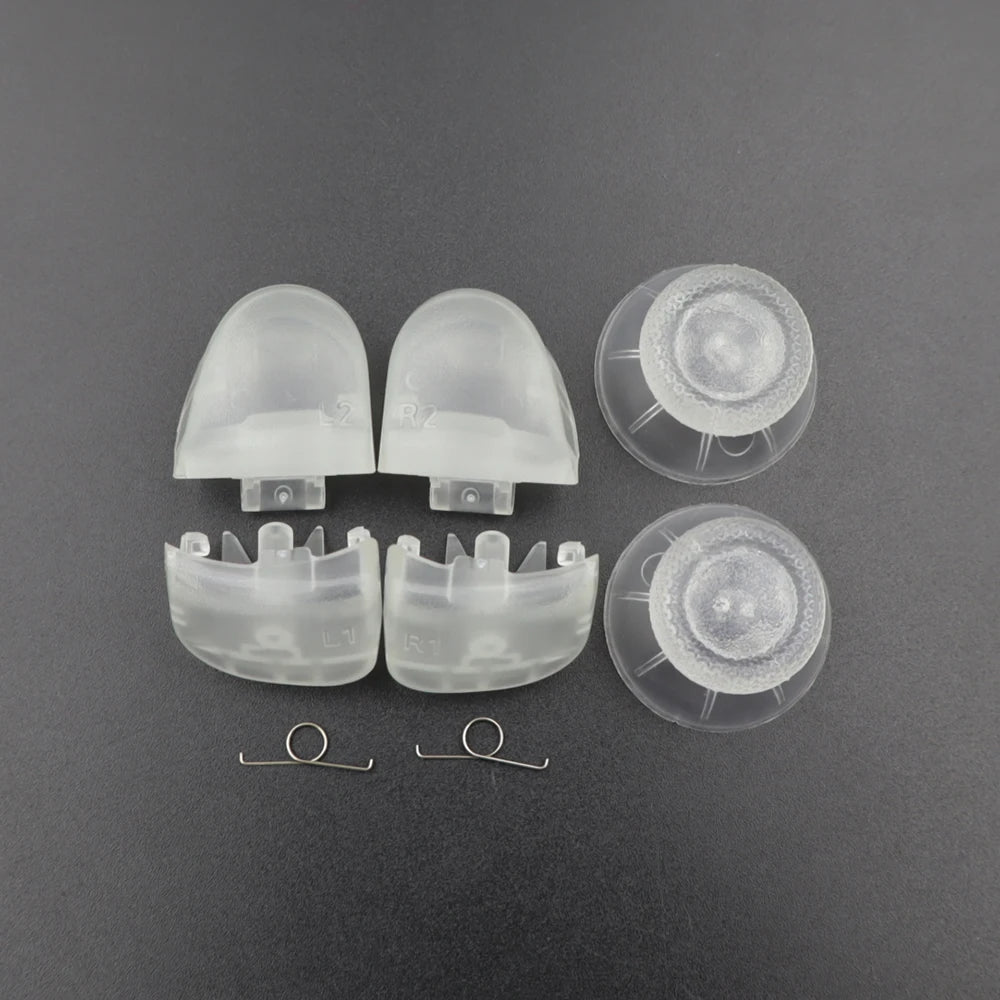1Set BDM-030 Joystick Thumb Caps & R1 L1 R2 L2 Game Trigger Buttons with Spring for PS5 V3.0 Controller Replace Part