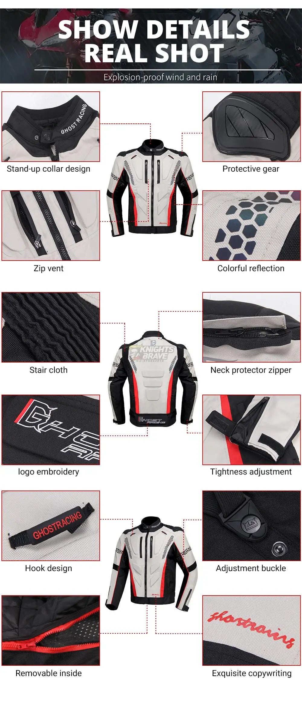 Waterproof Motorcycle Jacket Men Blouson Moto Autumn Winter Cold-proof Motocross Motorbike Riding Clothing Motorcycle Equipment