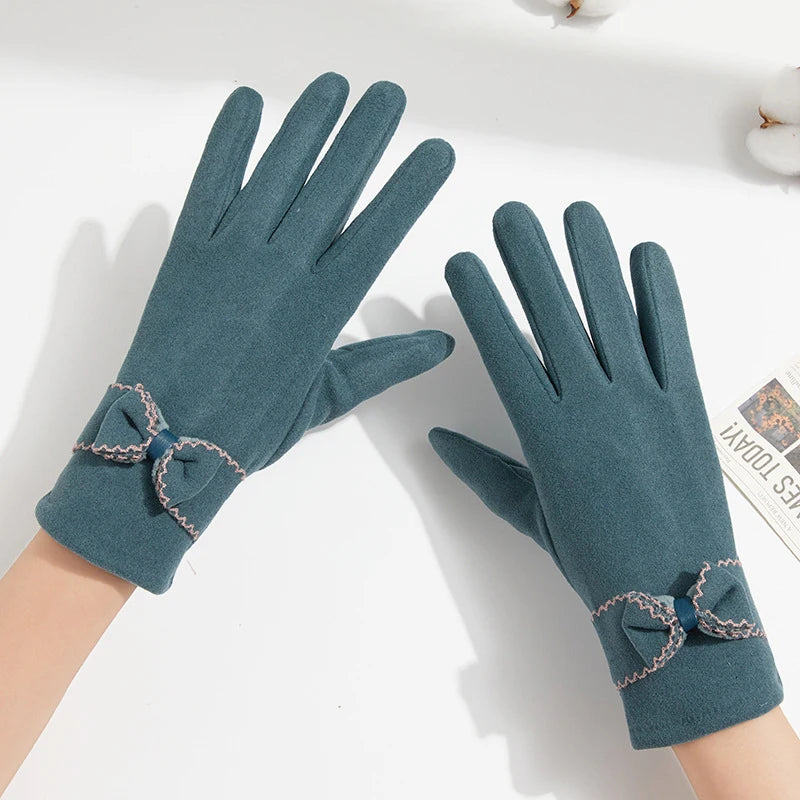 New Grace Fashion Lady Gloves Women Winter Vintage Touch Screen Driving Keep Warm Windproof Glove Mittens Dropshiping G072