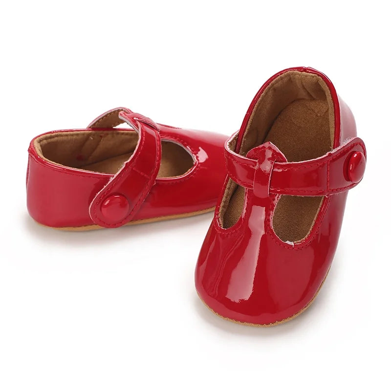 Baby Learning Walk Shoes,Multi Color Patent T-Strap Mary Jane Shoes,Soft Fashion Infant Daily Footwear for Baby Girls 0-1 Year