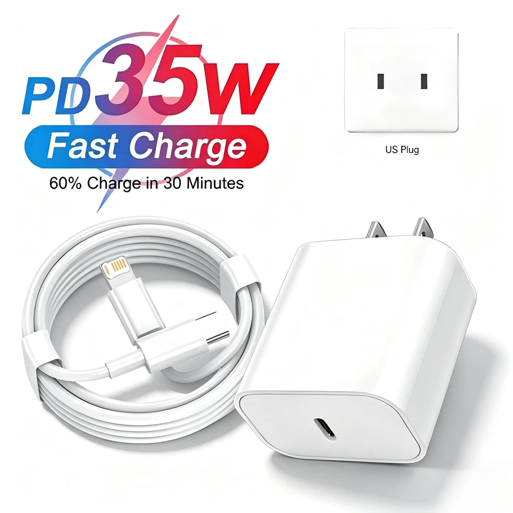 35W USB-C PD Wall Charger with Cable