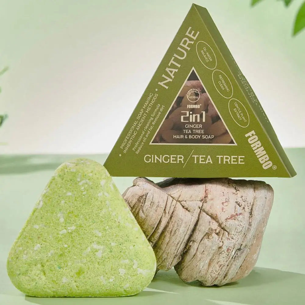 Usman Grass & Platycladus Herbal Shampoo Soap Natural Hair Treat Strengthens Roots Controls Oil Cleanses Scalp Hair Care