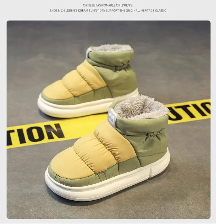 Snow Boots Men Women Winter New Lovers Plush Thick Comfortable Cotton Shoes Waterproof Anti Slip Outdoor Casual Shoes Flats