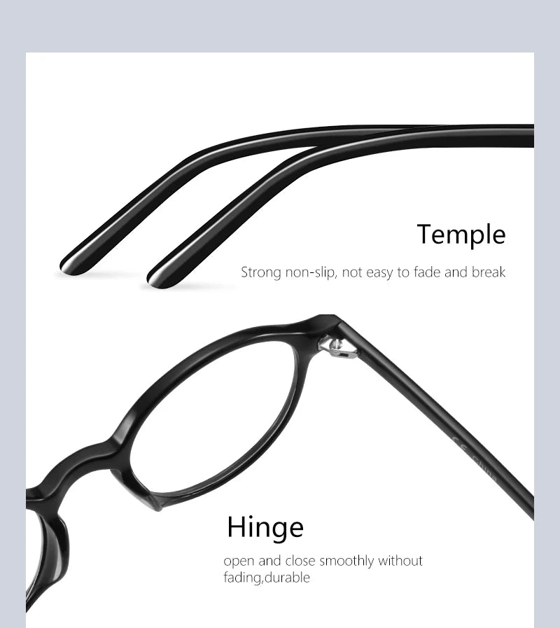 ZENOTTIC XS Size Unisex Ultralight Acetate Small Round Eyewear Anti Blue Light Blocking Computer Glasses Fashion Optical Frame