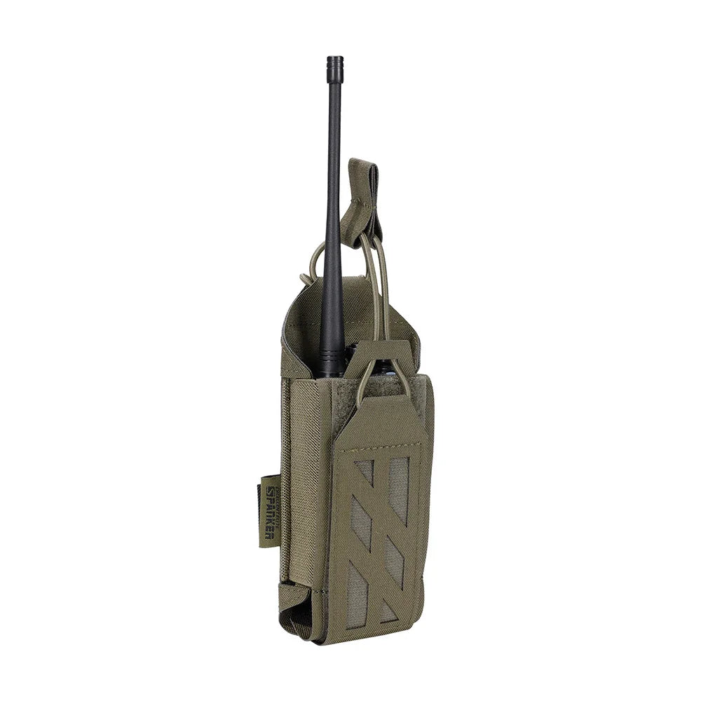 500D Tactical Walkie Talkie Pouch Nylon Molle Radio Pouch Portable Outdoor Hunting Sports Phone Holder Interphone Holster