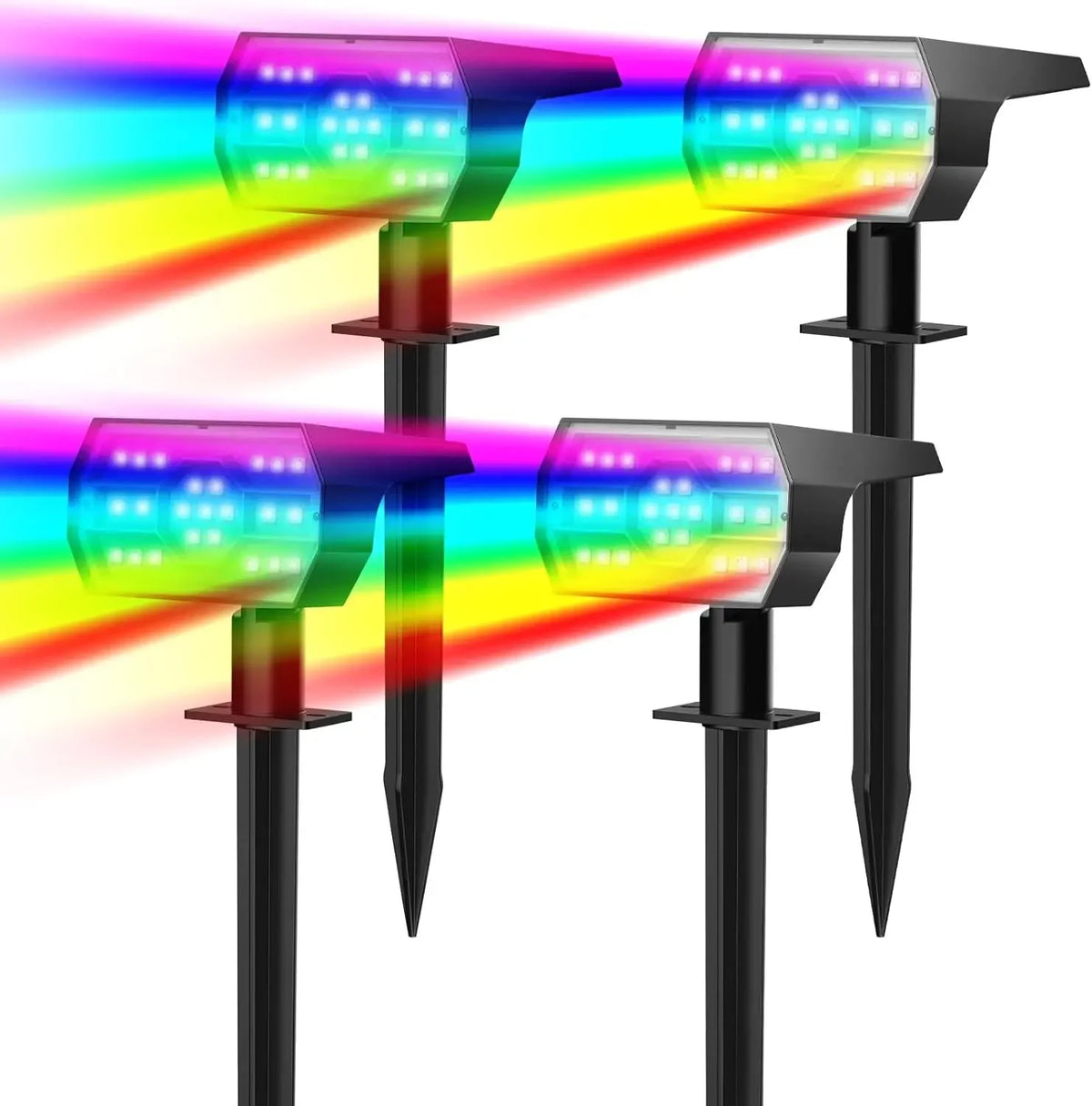 Solar Lights Outdoor, IP68 Waterproof, 56 LEDs, 3 Modes, Solar Powered Garden/Yard Spotlights 
