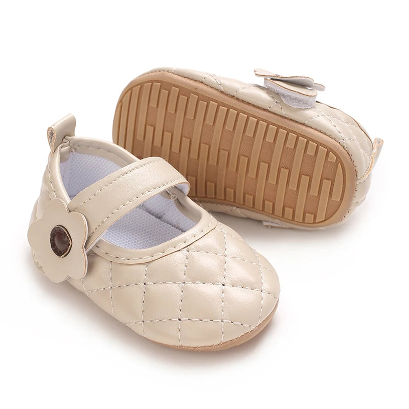 0-1Year Baby Shoes Infant Pre-Walker Shoes Girls Princess Bow Shoes Cute Breathable Flower Soft Sole Casual Sports Footwear