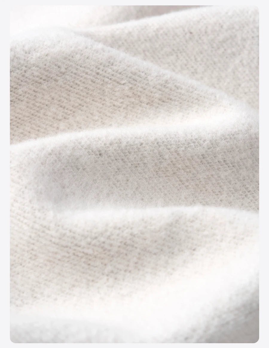 SIMWOOD 2026 Autumn Winter New Oversize 340gsm Warm Brushed Finish Lining Sweatshirts Men Embroidery Basic Running Pullover Tops