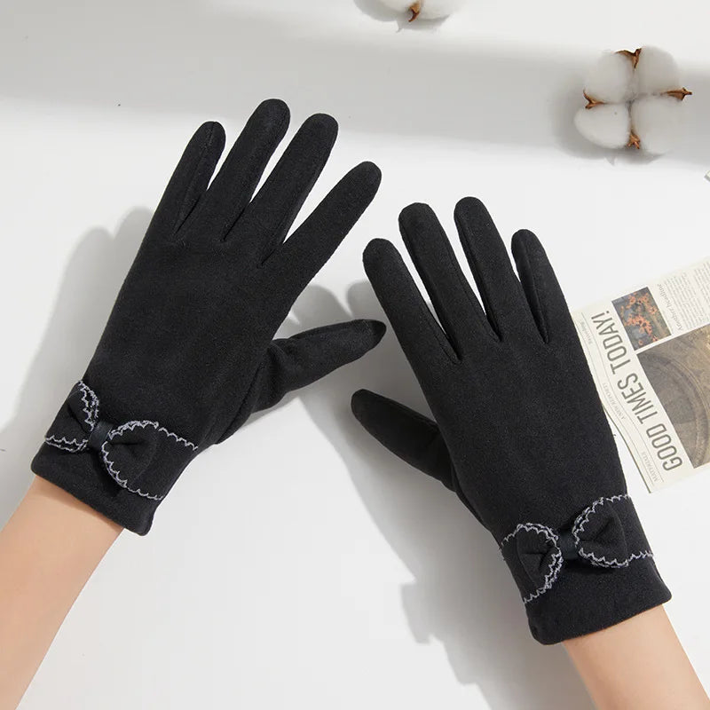 New Grace Fashion Lady Gloves Women Winter Vintage Touch Screen Driving Keep Warm Windproof Glove Mittens Dropshiping G072