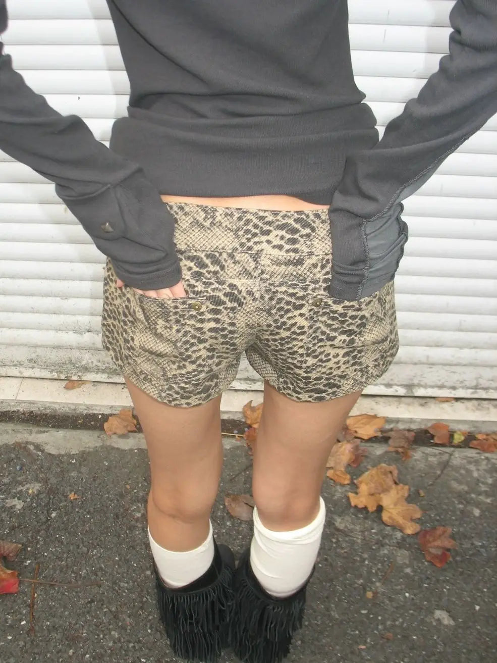 HOUZHOU Vintage Leopard Printed Denim Shorts Women Sexy Y2k Low Waist Gyaru Streetwear Summer 2026 Grunge Female Short Jeans