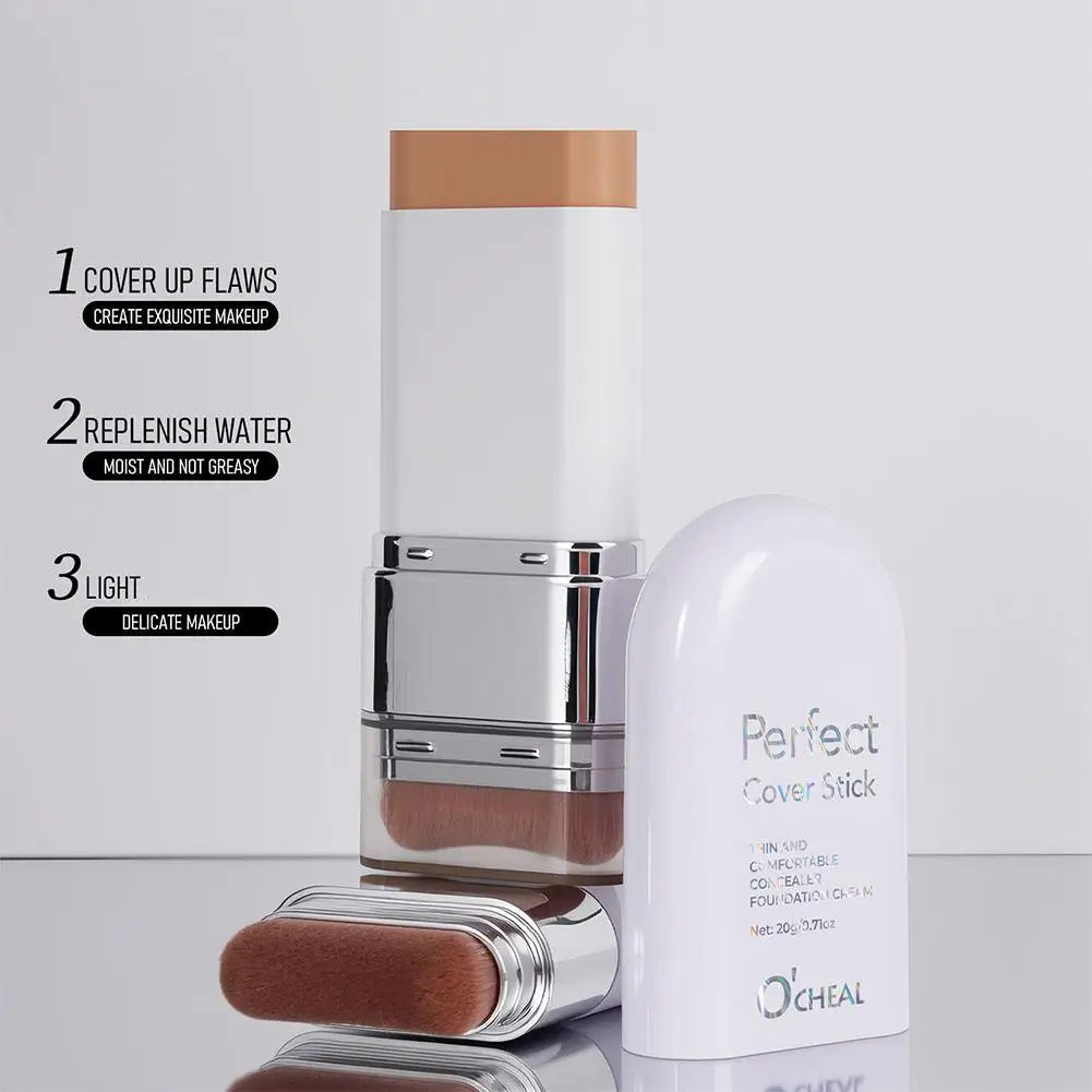 Perfect Cover Stick Concealer Foundation Stick, Lightweight Natural Coverage, Smooth Texture Easy Application For Daily Makeup