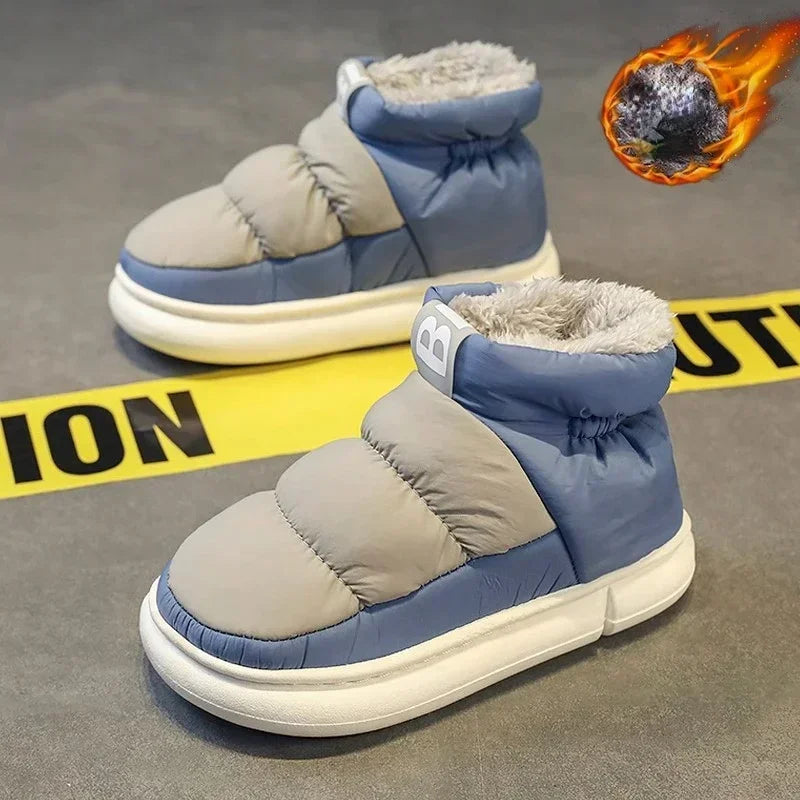 Snow Boots Men Women Winter New Lovers Plush Thick Comfortable Cotton Shoes Waterproof Anti Slip Outdoor Casual Shoes Flats