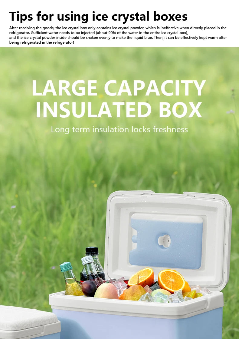 BISINNA Camping Ice Box 6L/9L/15L Portable Fishing Cooler Box Car Fridge Outdoor Beach Fishing Picnic Barbecue Ice Bucket