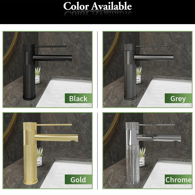 Black Basin Faucet Bathroom Washbasin Water Mixer Tap Hot Cold Water Basin Sink Tap Bathroom Faucet Tap Brushed Gold Faucet