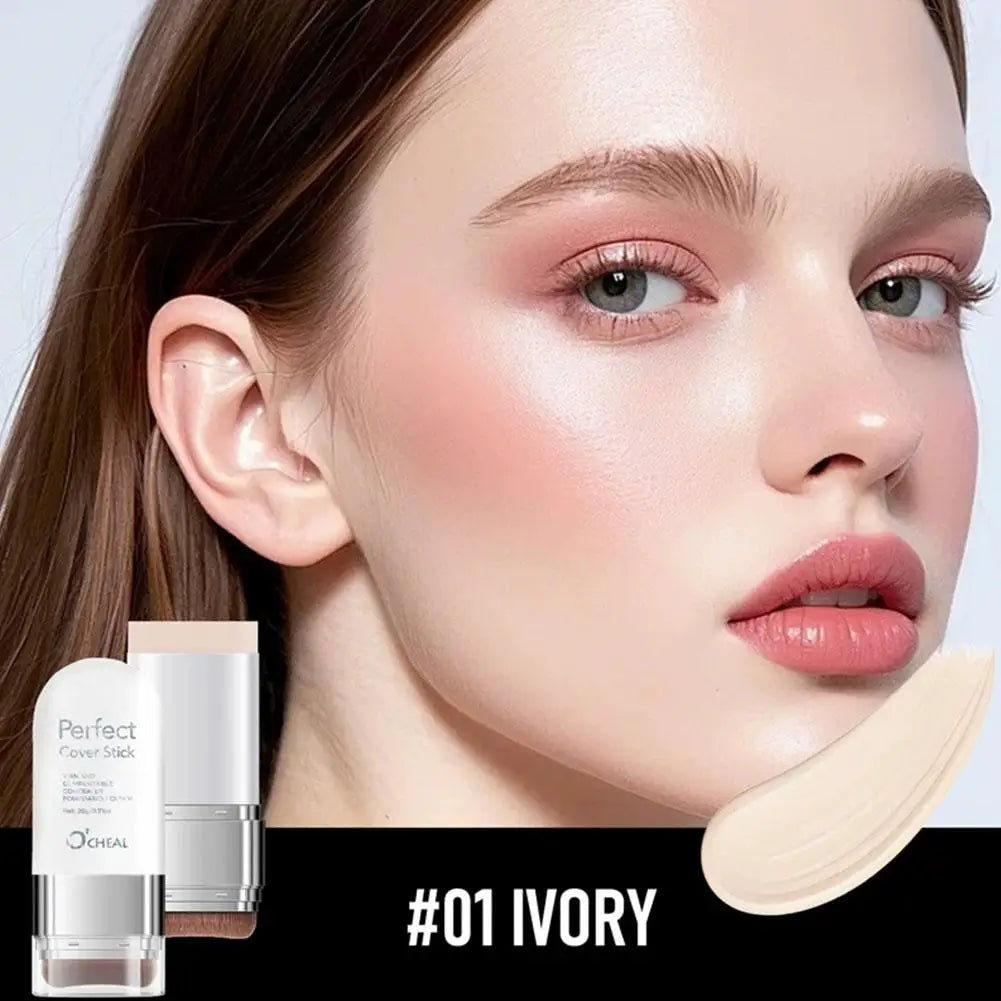 Perfect Cover Stick Concealer Foundation Stick, Lightweight Natural Coverage, Smooth Texture Easy Application For Daily Makeup