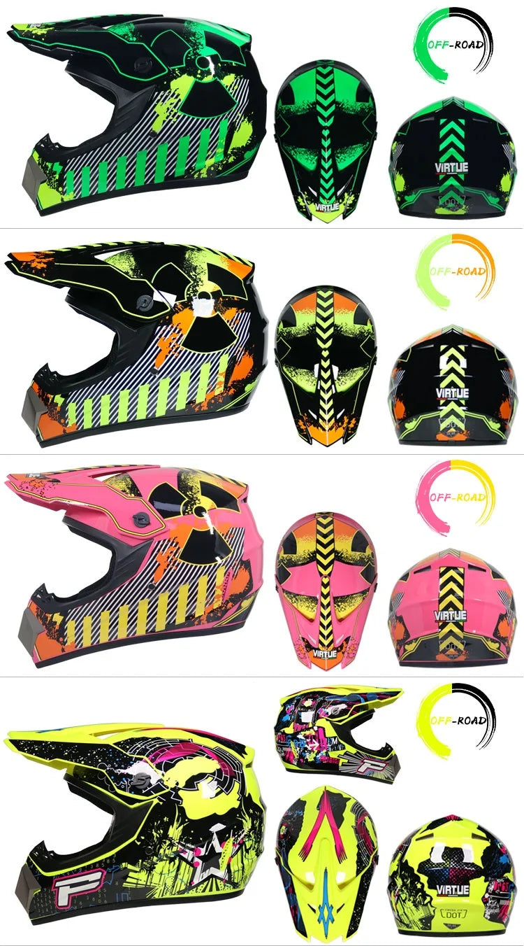 Off Road Motorcycle Helmet DOT Certified Motocross Dirt Bike Helmet ATV MX Downhill Racing Full Face Helmet Casco Moto Capacete
