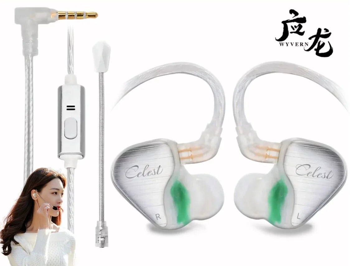 Kinera Celest Wyvern / Wyvern PRO / Wyvern Black 1DD In-Ear Earphone Dynamic Driver 0.78mm Wired HiFi Earbuds Gaming Mic