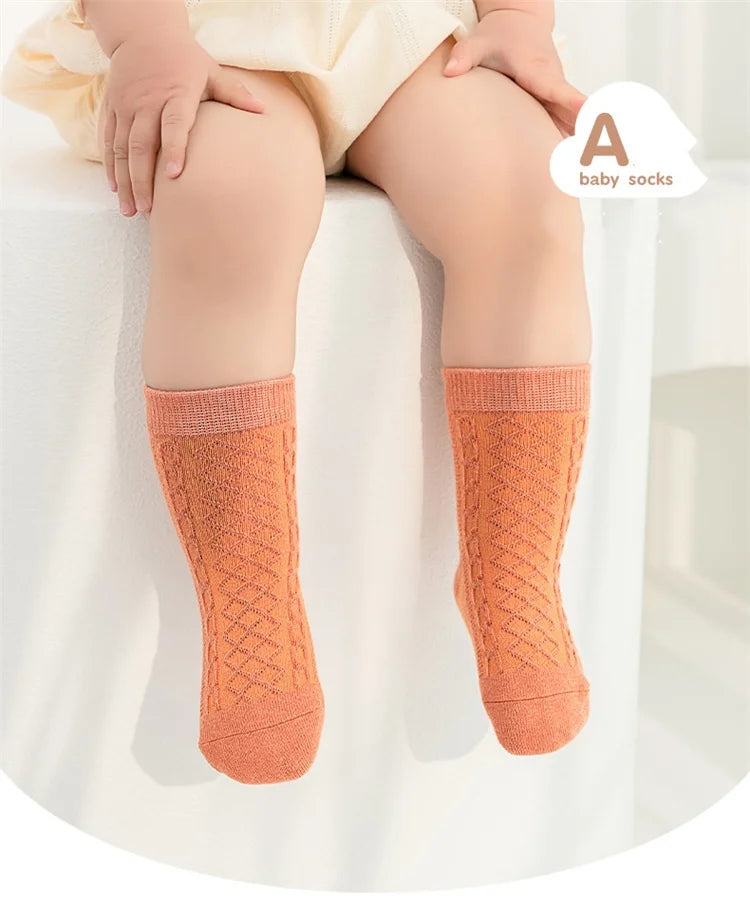 3Pairs/lot Children's Socks For Girls Boys Cotton Casual Kids Sock Spring Summer Baby Toddler Floor Home Sock Non-slip 1-5Years