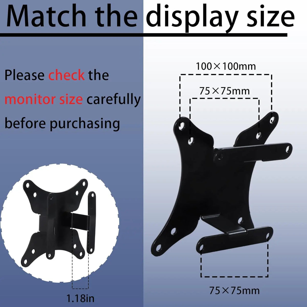 VESA Adapter For MSI Optix Monitor G274QPF MAG342CQR MAG27CQ MAG24C G32CQ5P MAG27C MAG240VC MAG270 MAG271 MD272 Wall Mount