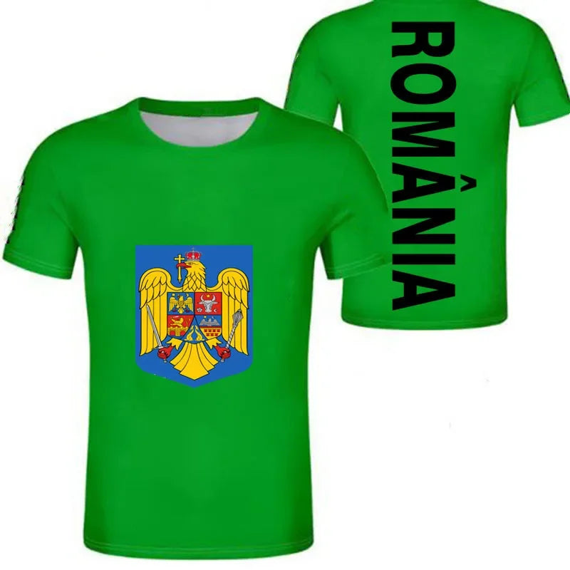 Romania Flag Football Graphic T-Shirt – Unisex Streetwear
