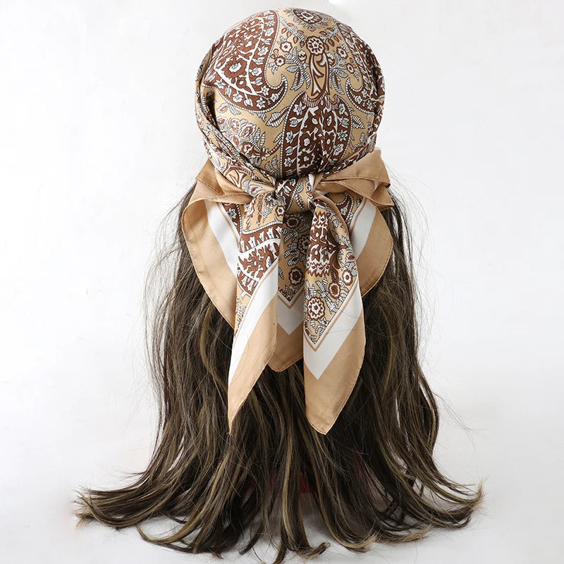 Lady Hair Dot Scarf Female Silk Square Scarves Head Wraps for Women Bandana Fashion Foulard Shawls Female Neckerchief Summer
