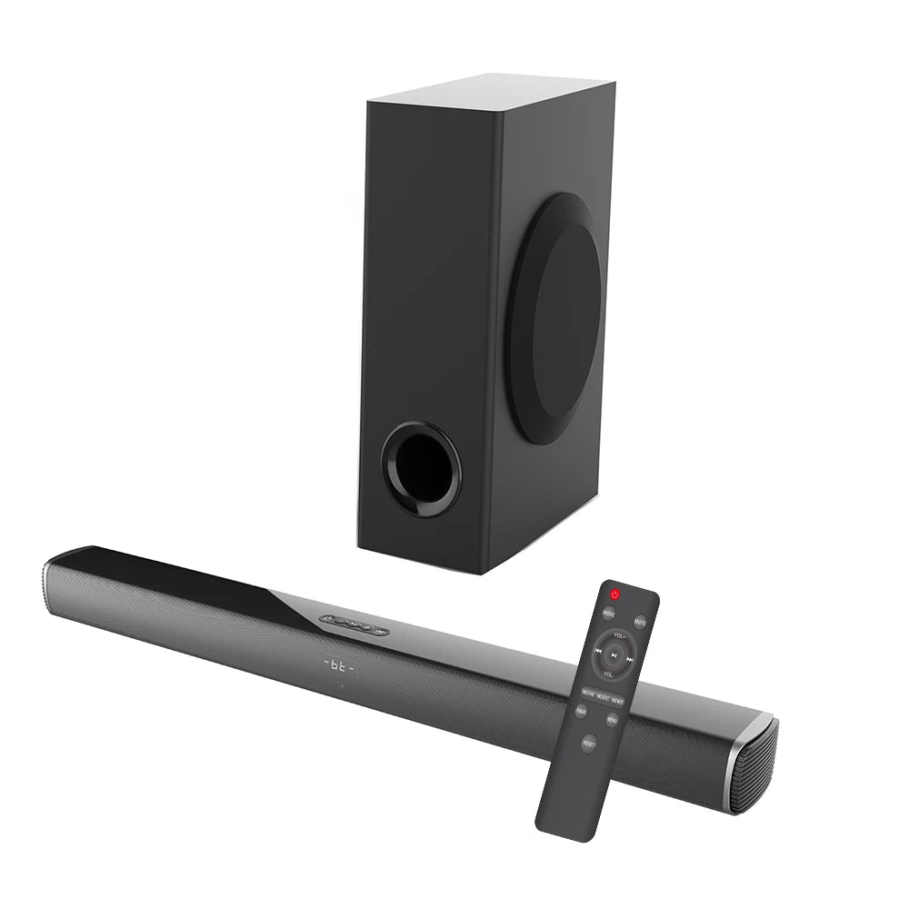 36-Inch 5.1 channel home theater surround sound speaker with subwoofer TV surround sound with TV ARC, coaxial, optical