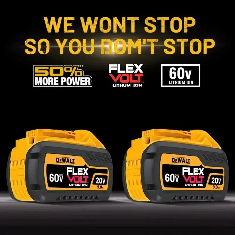 Original for DEWALT 20V/60V battery DCB606 DCB609 DCB182 DCB205 DCB206 DCB209 power tool 18V battery 6Ah 9Ah battery.