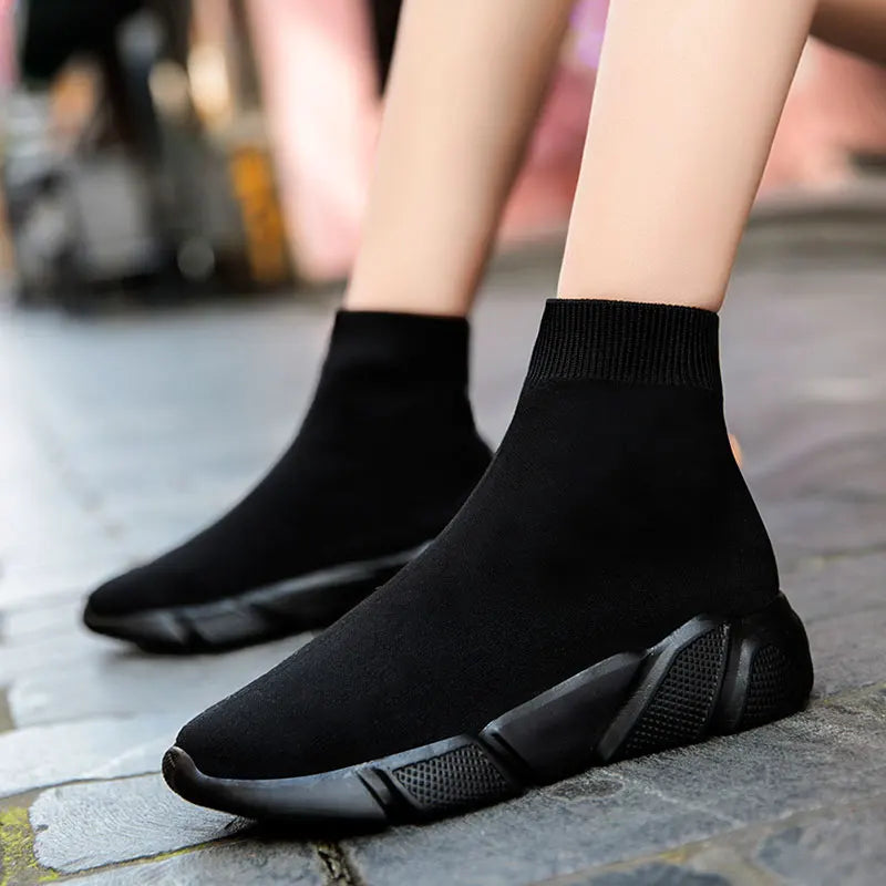 MWY Women's Sports Shoes High Top Warm Socks Shoes Casual Sneakers Men Zapatillas De Mujer Ofertas Walking Shoes Size 35-47