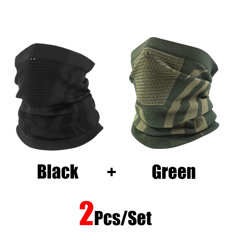 1pc/2pcs/3pcs Unisex Winter Breathable Warm Ski Mask Bike Motorcycle Half Face Mask Scarf Outdoor Hiking Fishing Cycling Mask