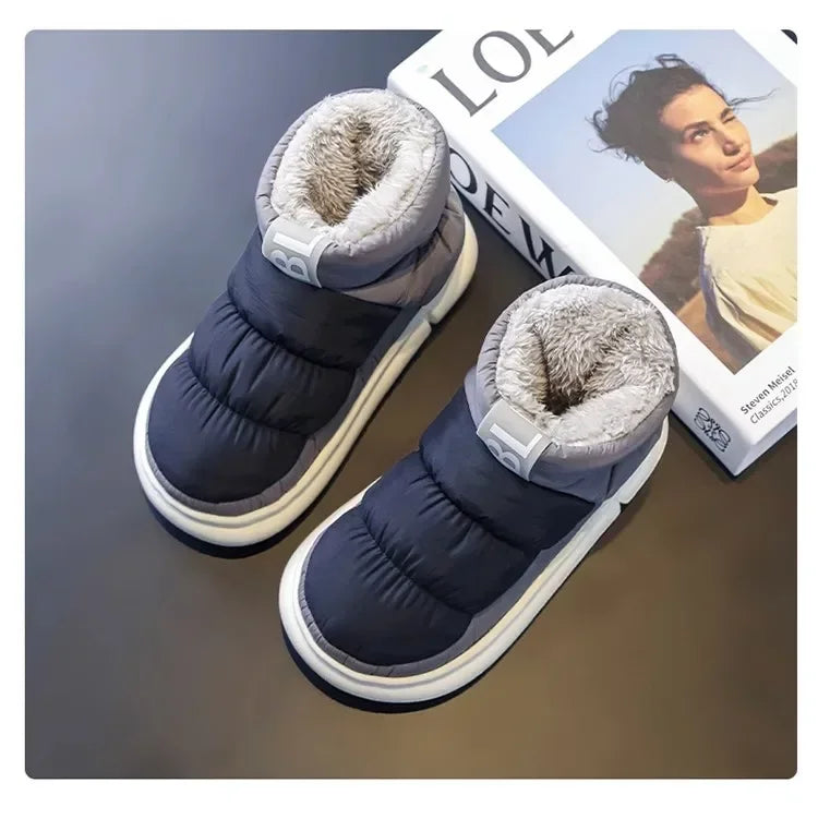 Snow Boots Men Women Winter New Lovers Plush Thick Comfortable Cotton Shoes Waterproof Anti Slip Outdoor Casual Shoes Flats