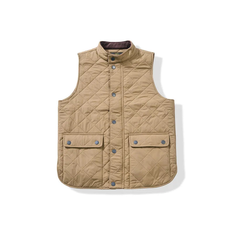 New corduroy thick plus cotton quilted vest for men for autumn and winter