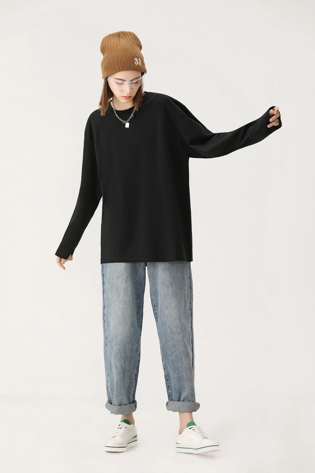 DIY Customize Long Sleeve T-Shirt Fashion T-Shirt Men Women Your Logo/Picture 100% Cotton Oversized Autumn Winter Tops