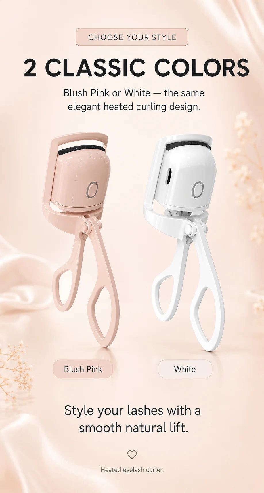 Rechargeable Eyelash Curler For Women Electric Heated Lash Curler Portable Eyelash Styling Makeup Tool