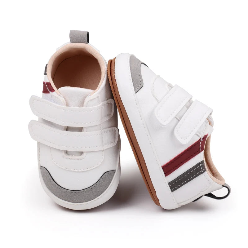 Baby Shoes Soft PU PVC High Quality Anti-slip Sole Newborn Toddler Prewalking Sneaker Spring and Autumn Style 2024 New BXC3223