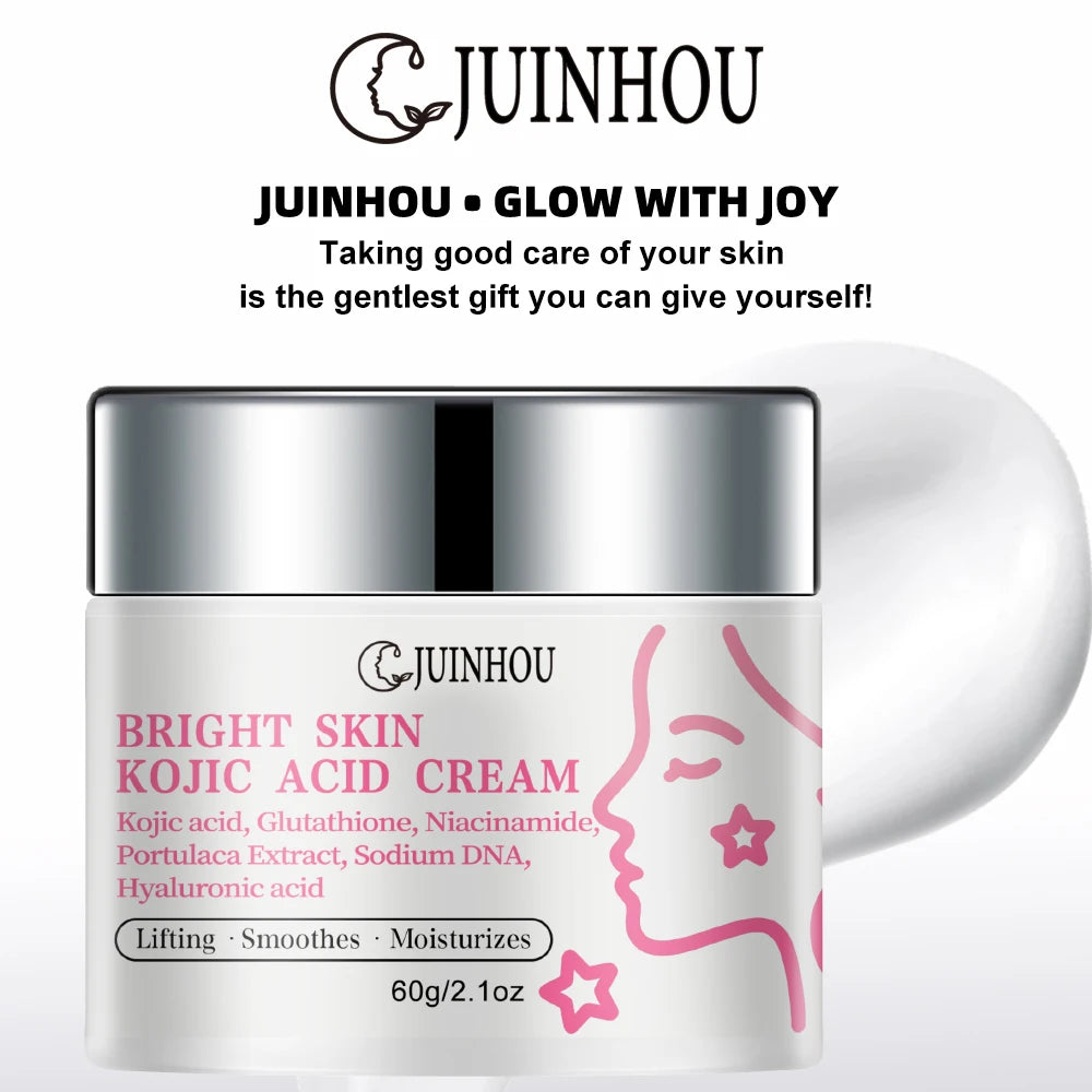 JUINHOU Lightweight Non‑greasy Moisturizing Face Cream For Dull Skin Daily Facial Hydrating Brightening Skin Care For Home Skin