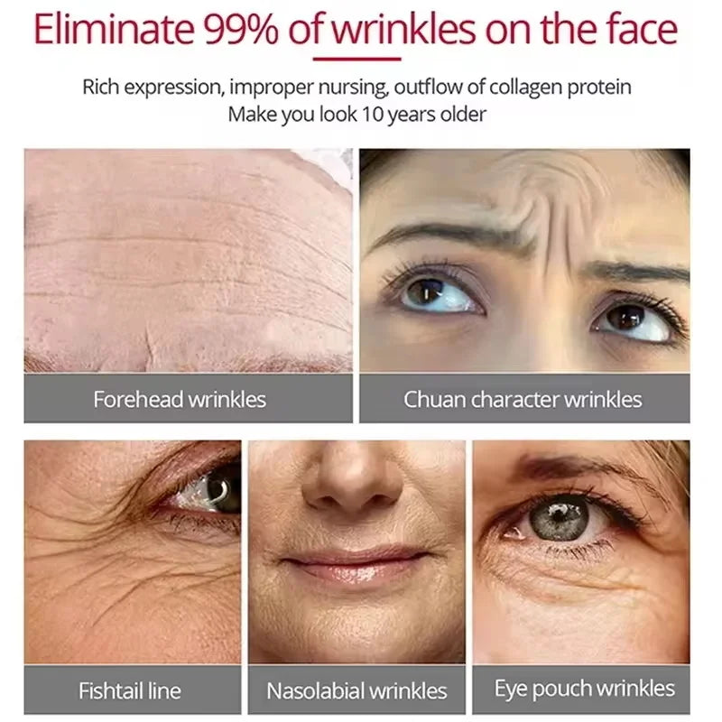 Hyaluronic Acid Wrinkle Remover Essence Fade Fine Lines Face Serum Anti Aging Firming Lifting Whitening Korean Skin Care