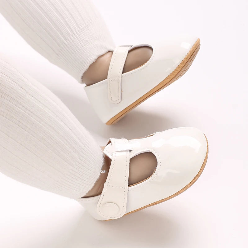 Baby Learning Walk Shoes,Multi Color Patent T-Strap Mary Jane Shoes,Soft Fashion Infant Daily Footwear for Baby Girls 0-1 Year