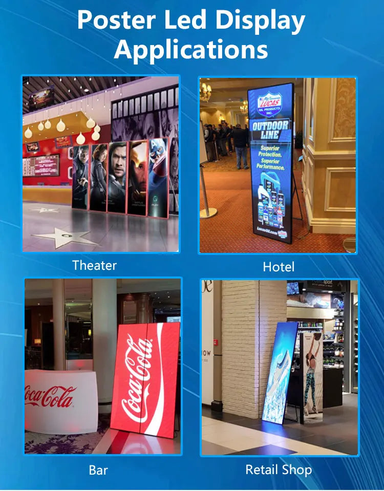 New Arrival Indoor Outdoor Capacitive Stand Floor Advertising Poster Screen Full Color Digital LED Display Screen