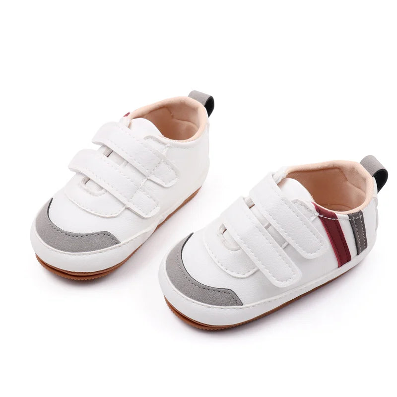 Baby Shoes Soft PU PVC High Quality Anti-slip Sole Newborn Toddler Prewalking Sneaker Spring and Autumn Style 2024 New BXC3223