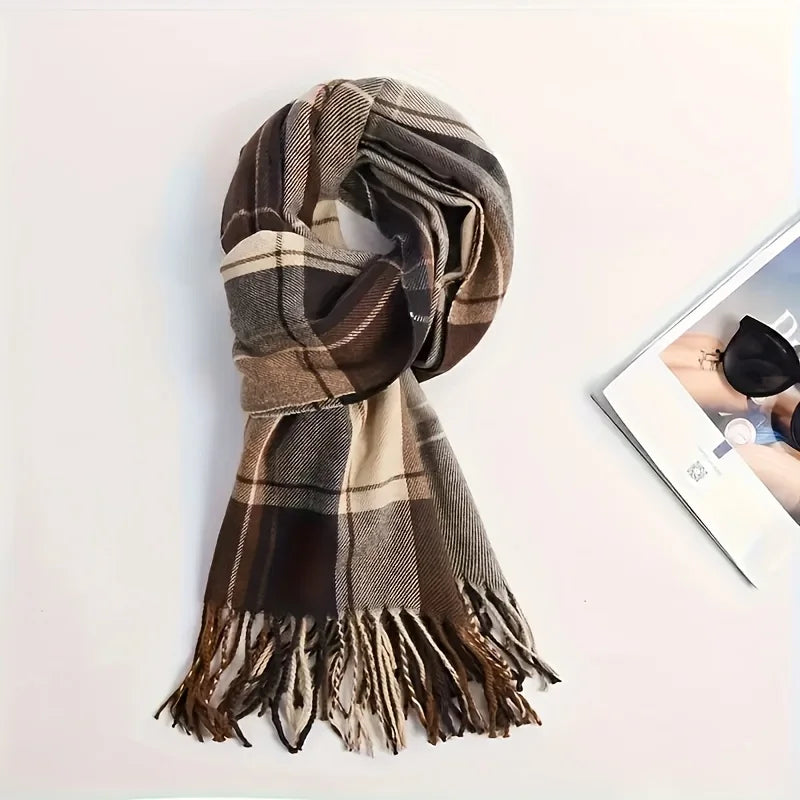 Scarf Ladies Fall And Winter Thickens Warm Neck Scarves Fashion Scarves Cloth Fanta And Fringed Blankets Men's Winter Shawls