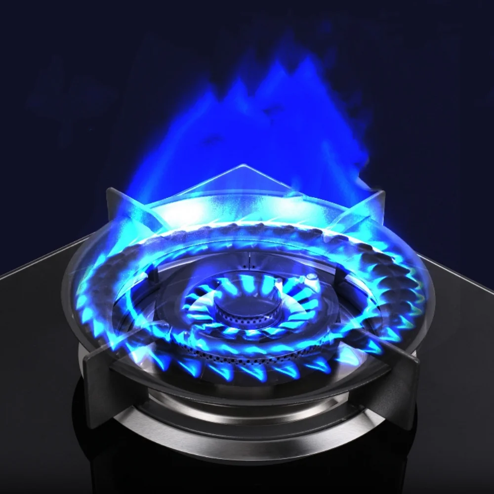 Two Burner China Smart Industrial Gas Stove with Glass Material for Kitchen Household