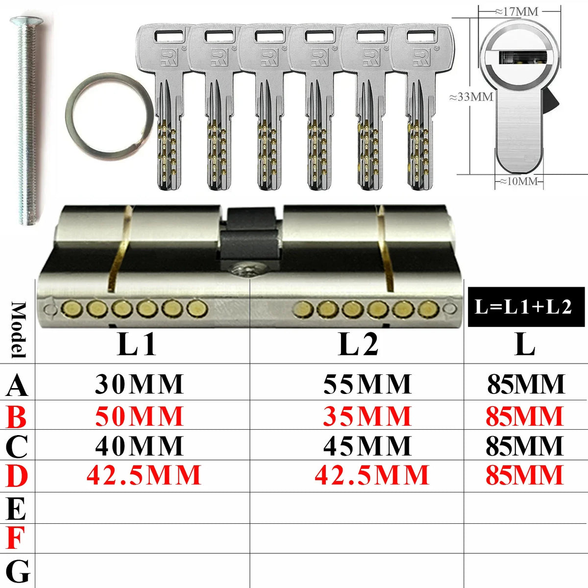 European standard high quality Cylinder door,11-pin anti-theft cylinder door Entry door lock Cylinders for locks Entrance doors