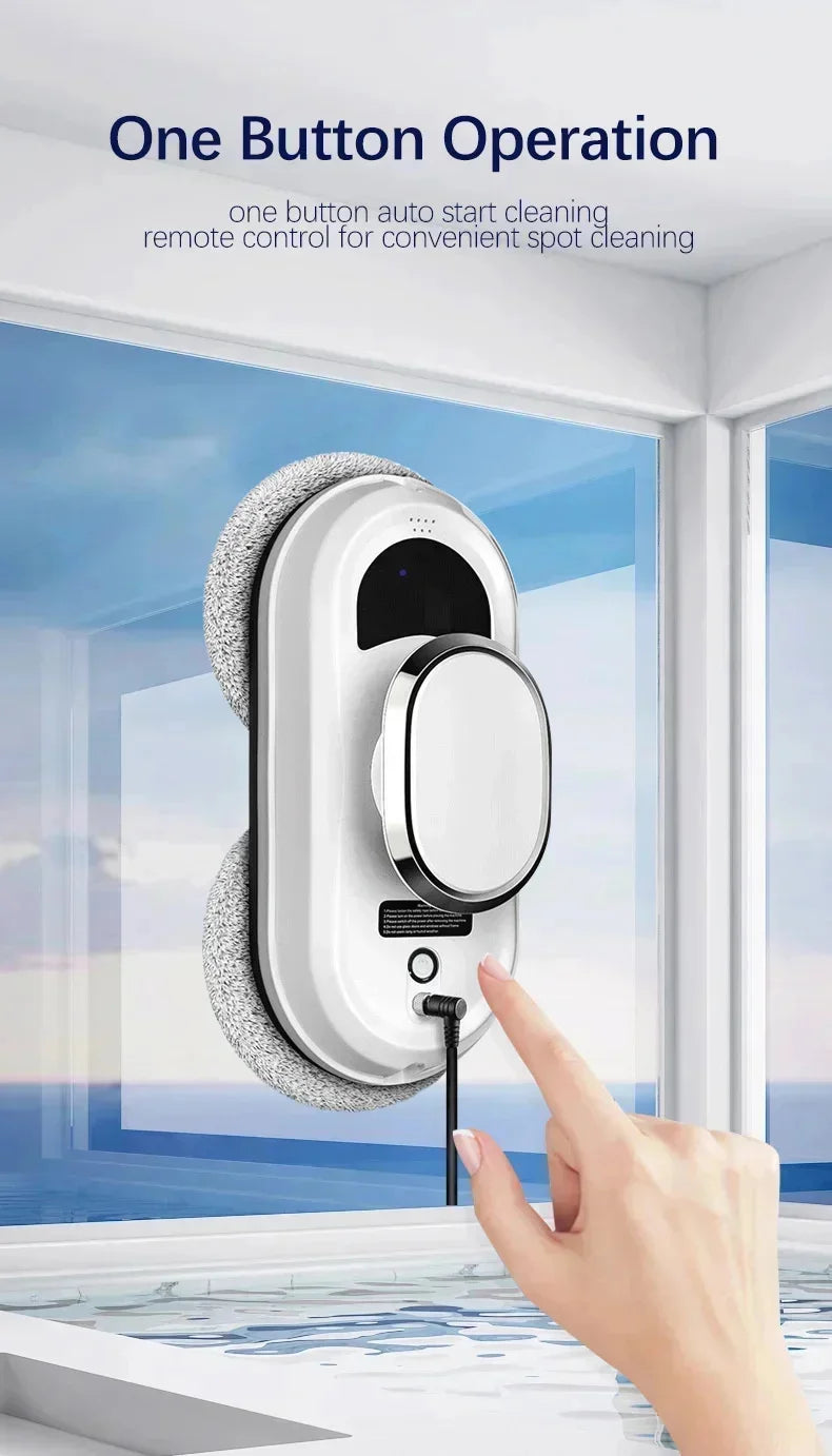 110V 220V Remote Control Home Window Cleaning Robot Electric Window Cleaner Glass Automatic Cleaning Tool High Suction Anti Fall